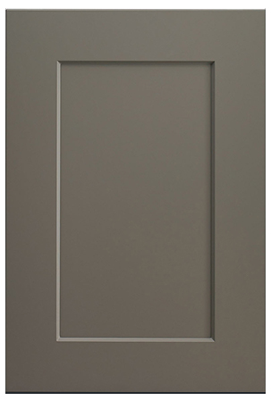 Shaker Wide cabinet door with a broad frame, in Gauntlet SuperMatte